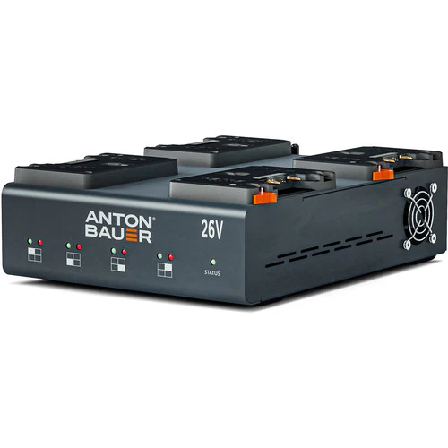 Anton Bauer Charg LP4 Quad Gold Mount Plus Dual Voltage 26V & 14V multi-chemistry quad charger - Image 3