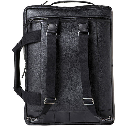 Barber Shop Convertible Bag "Undercut" - Black Leather - Image 3