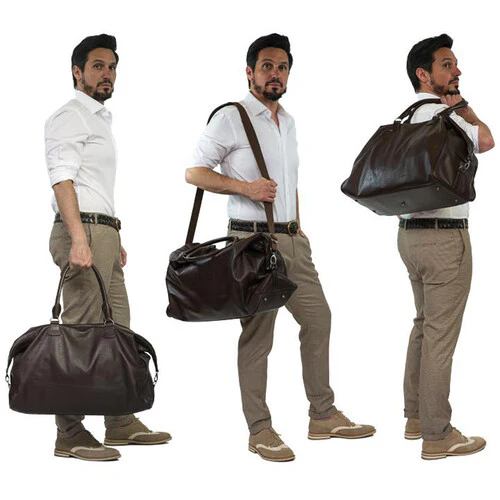 Barber Shop Duffle Camera Bag "Cesar Cut" - Brown - Image 8