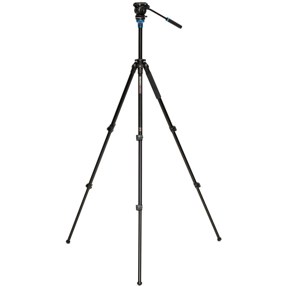 Benro Aluminium Tripod with S2 PRO 60mm Flat Base Video Head - Image 9