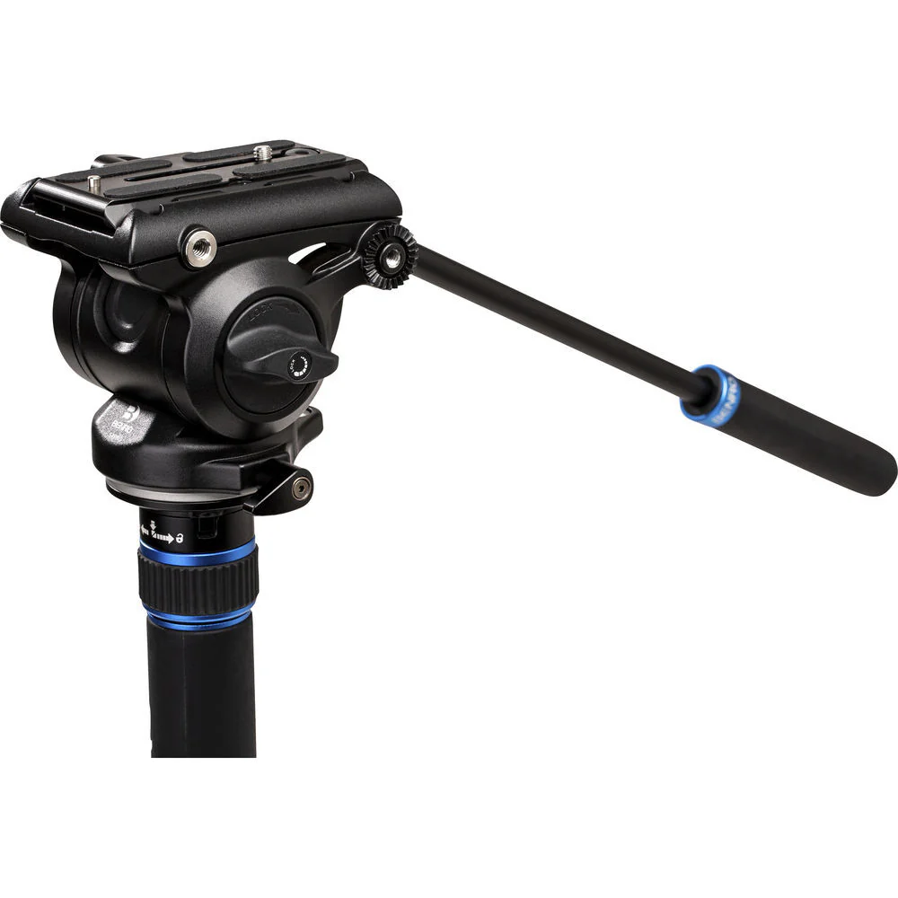 Benro Connect Video Aluminum Monopod with Flip Locks, 3-Leg Base, and S4 PRO Hea - Image 11