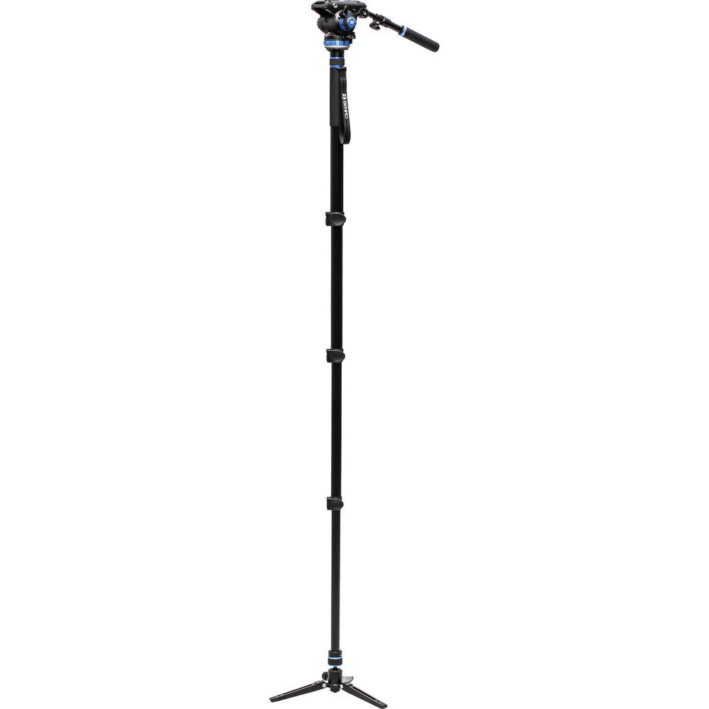 Benro Connect Video Aluminum Monopod with Flip Locks, 3-Leg Base, and S6 PRO Head - Image 9