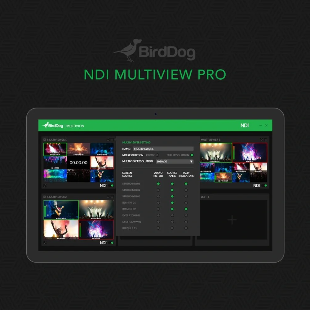 BirdDog NDI Multiview Pro Streaming Software