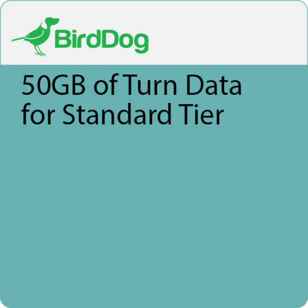 BirdDog TURN Data for Cloud Standard Tier (50GB)