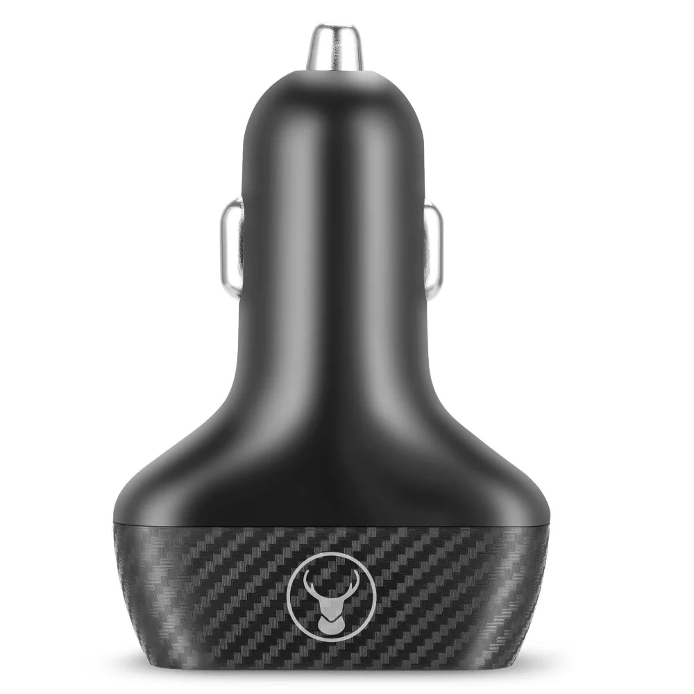 Bonelk Carbon Series Car Charger - 3 x USB-A, 36W (Black) - Image 2