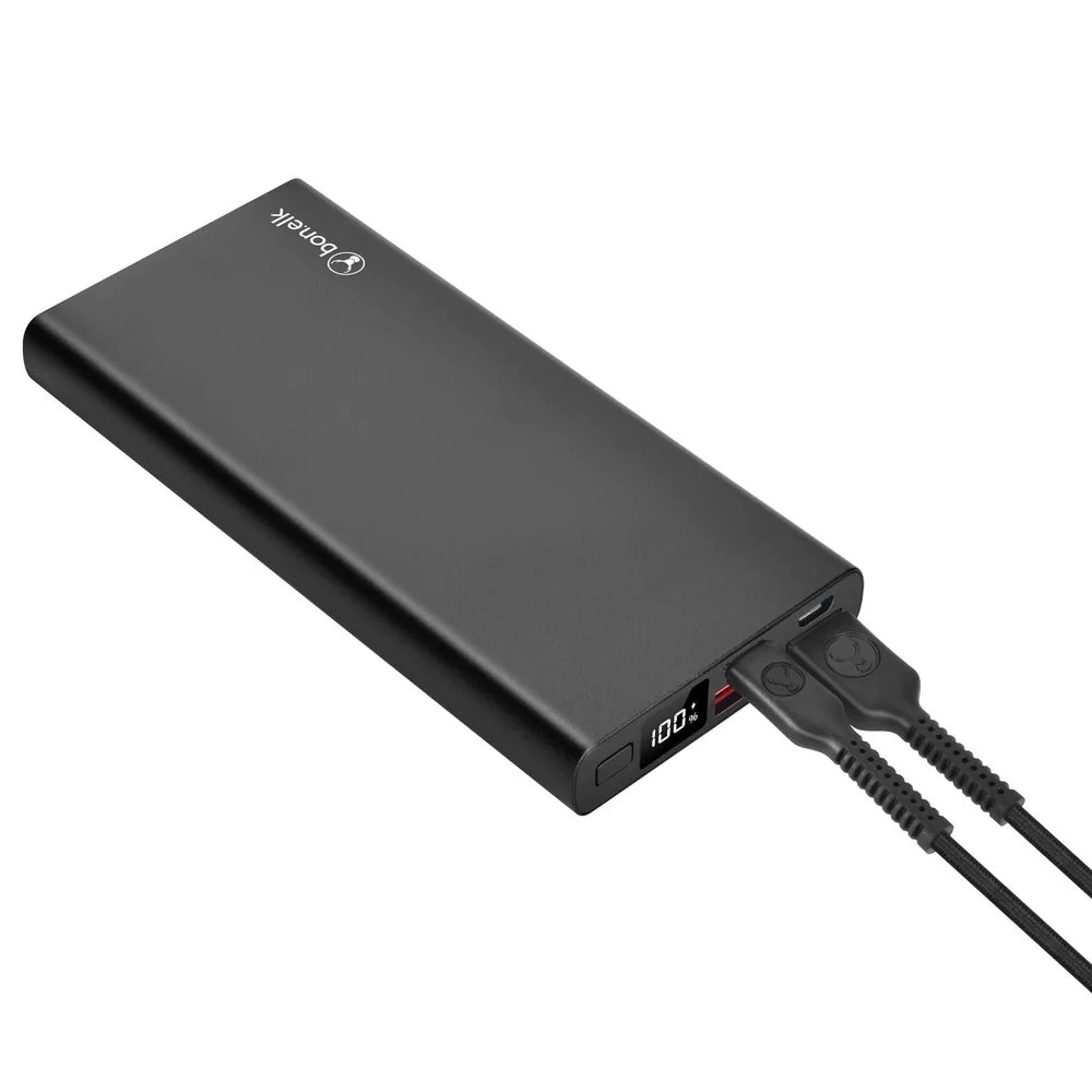 Bonelk Eco Series Slim Power Bank 10,000mAh, PD20W / QC 18W - Black - Image 4