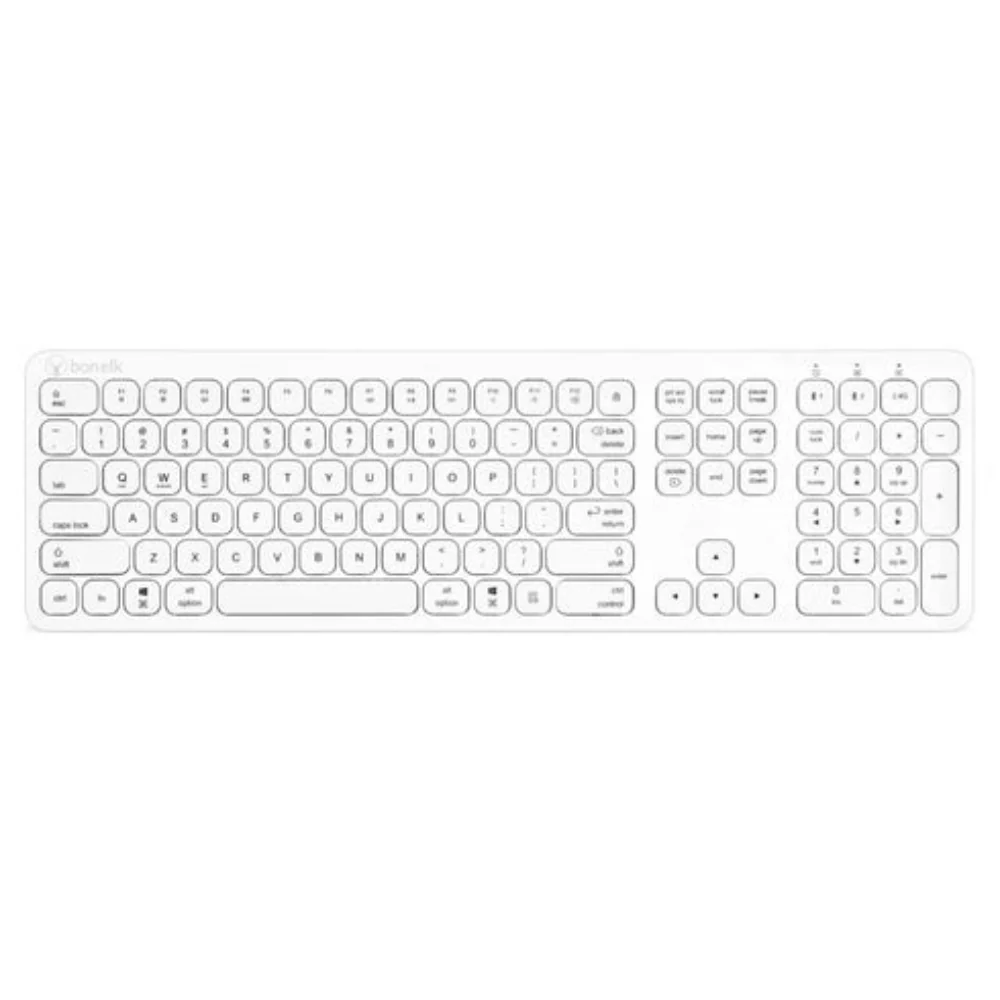 Bonelk KM-447 Slim Wireless Keyboard and Mouse Combo (Mac/Win/iOS/Android) (White) - Image 2