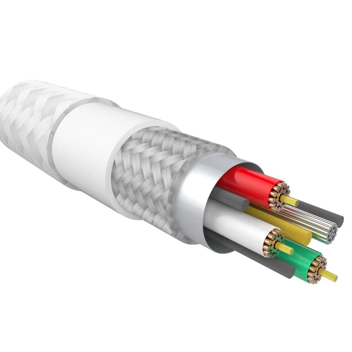 Bonelk USB to Lightning Cable Longlife Series 2 m (White/Grey) - Image 3
