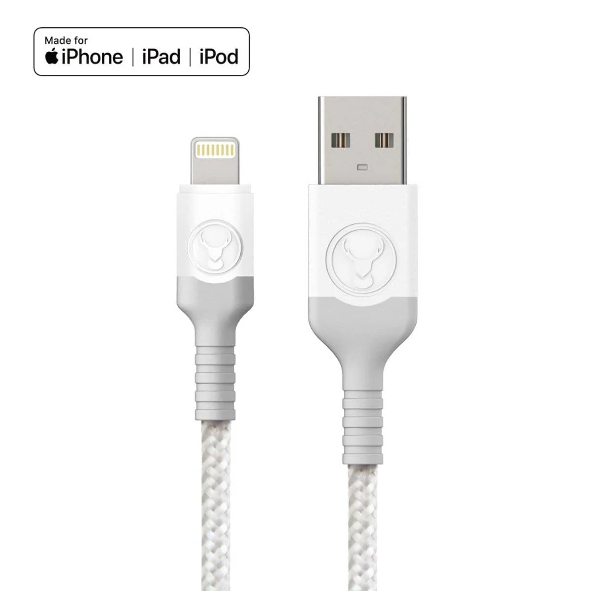 Bonelk USB to Lightning Cable Longlife Series 2 m (White/Grey) - Image 4