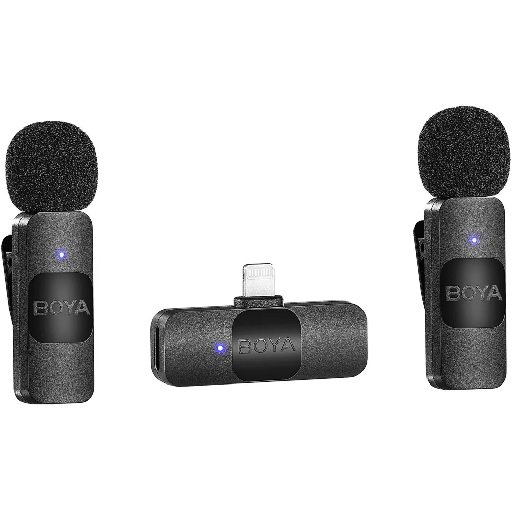 BOYA BY-V2 2.4GHz Dual-Channel Wireless Microphone System for iOS Devices - Image 3