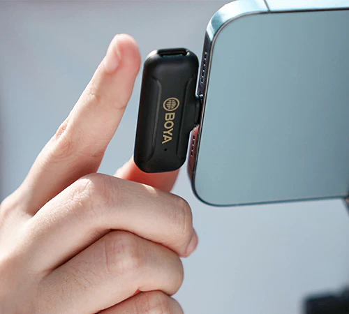 BOYA BY-WM3T2-D1 2.4G Mini Wireless Microphone for iOS Devices 1+1 - Image 5