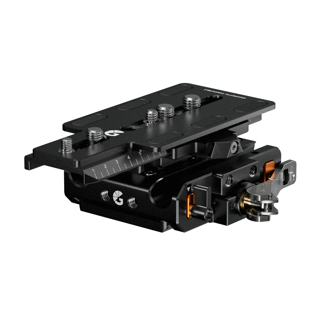 Bright Tangerine LeftField 3 QR Baseplate (Manfrotto) for RED V-RAPTOR
