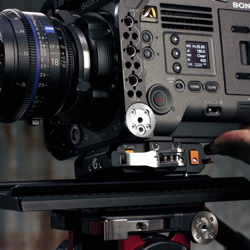 Bright Tangerine Sony VENICE 1 & 2 Split Riser for 15mm Baseplate - Image 6