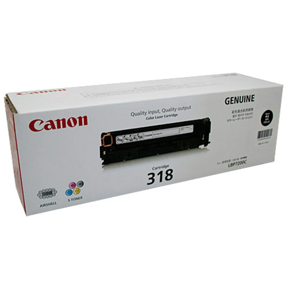 Canon CART318BK Laser Toner Cartridge 3100 Pages - Black