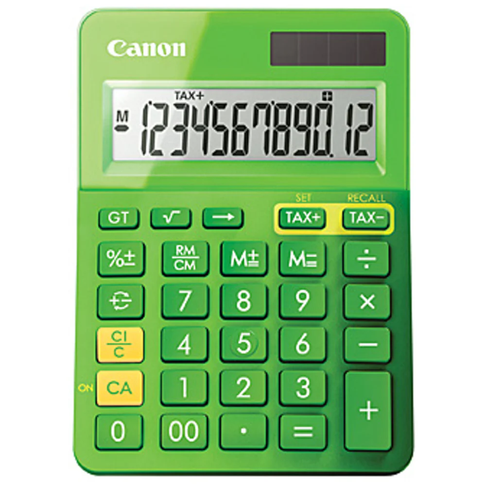 Canon LS123KMGR Calculator 12 Digit Dual Power Metalic - Green