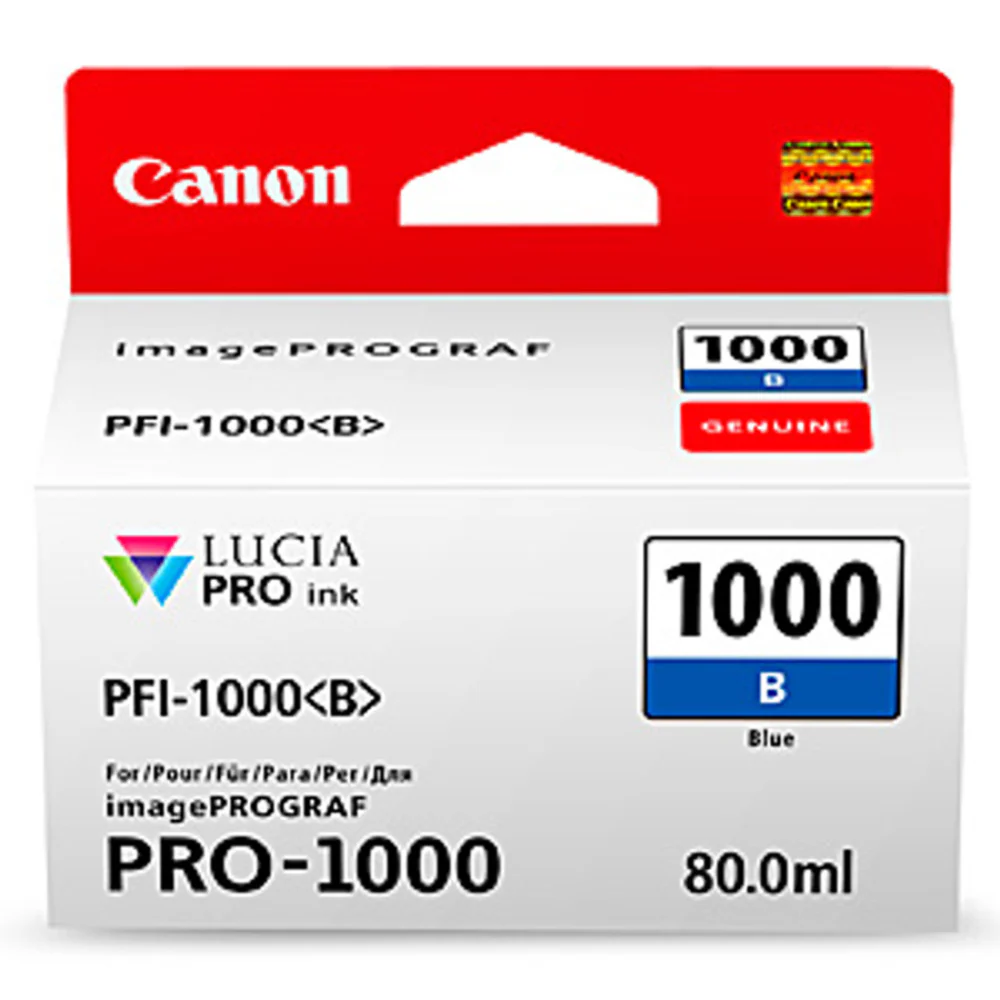 Canon PFI1000B High Yield Ink Cartridge 4875 Pages - Blue