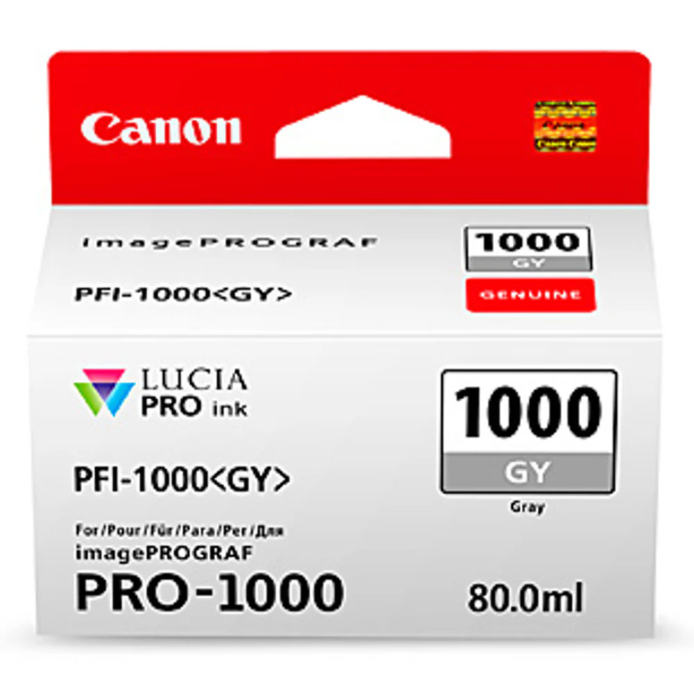 Canon PFI1000GY High Yield Ink Cartridge 1465 Pages - Grey