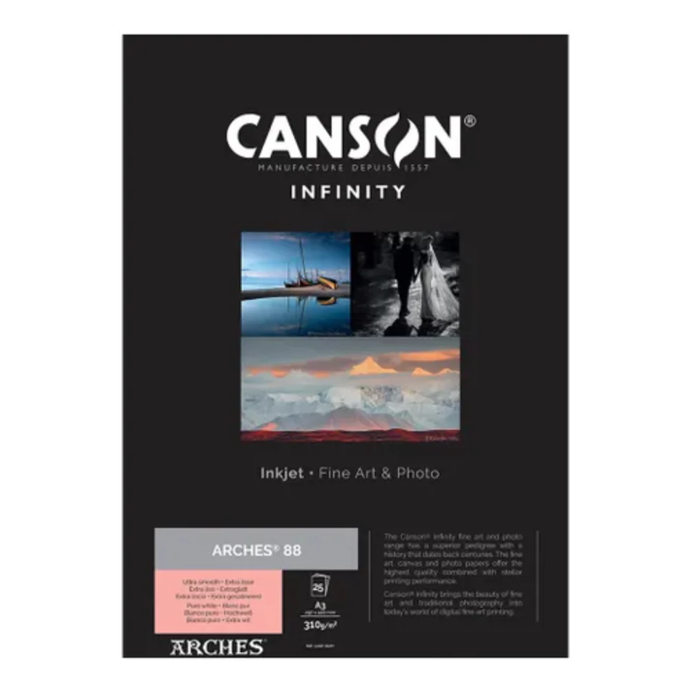 Canson Infinity Arches 88 310gsm A3 25 Sheets