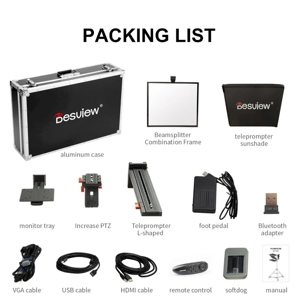 Desview T22 Professional Broadcast Teleprompter - Image 4