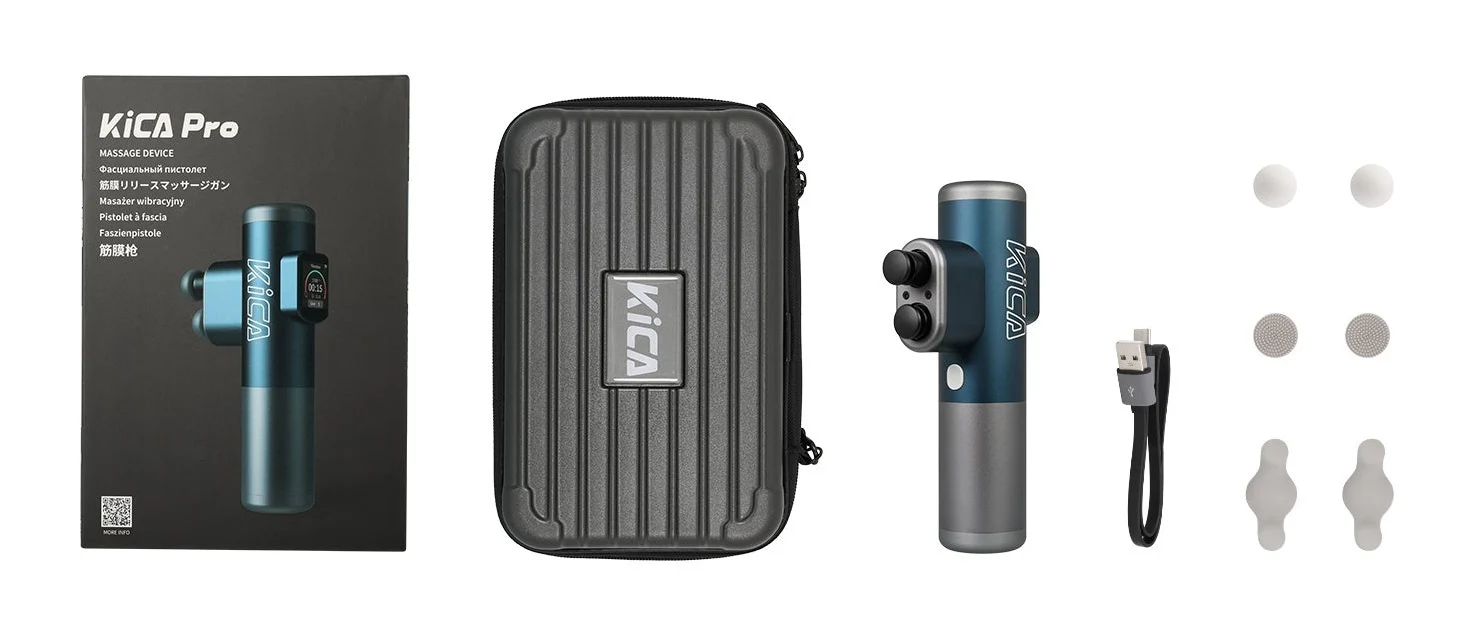 FeiyuTech Kica Pro Double-Head Massage Gun - Blue - Image 3