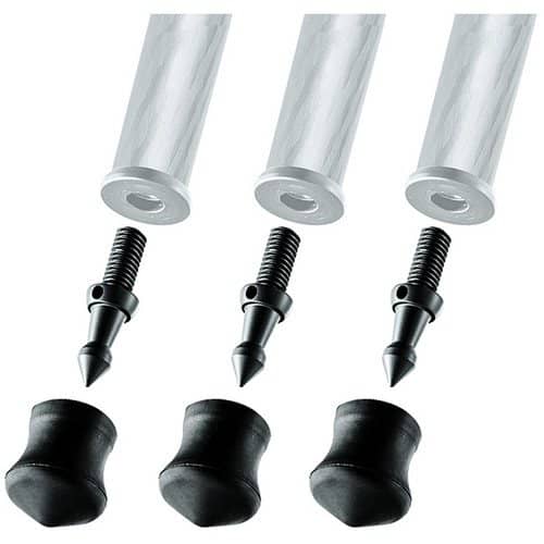 Gitzo Short Spikes and Rubber Feet (30mm, Set of 3) - Image 2
