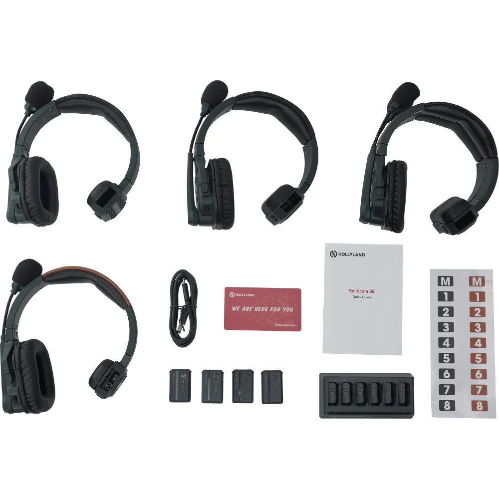 Hollyland Solidcom SE Global 4S 4-Person Full-Duplex Single-Ear Noise-Canceling Headset Intercom System (2.4 GHz) - Image 2