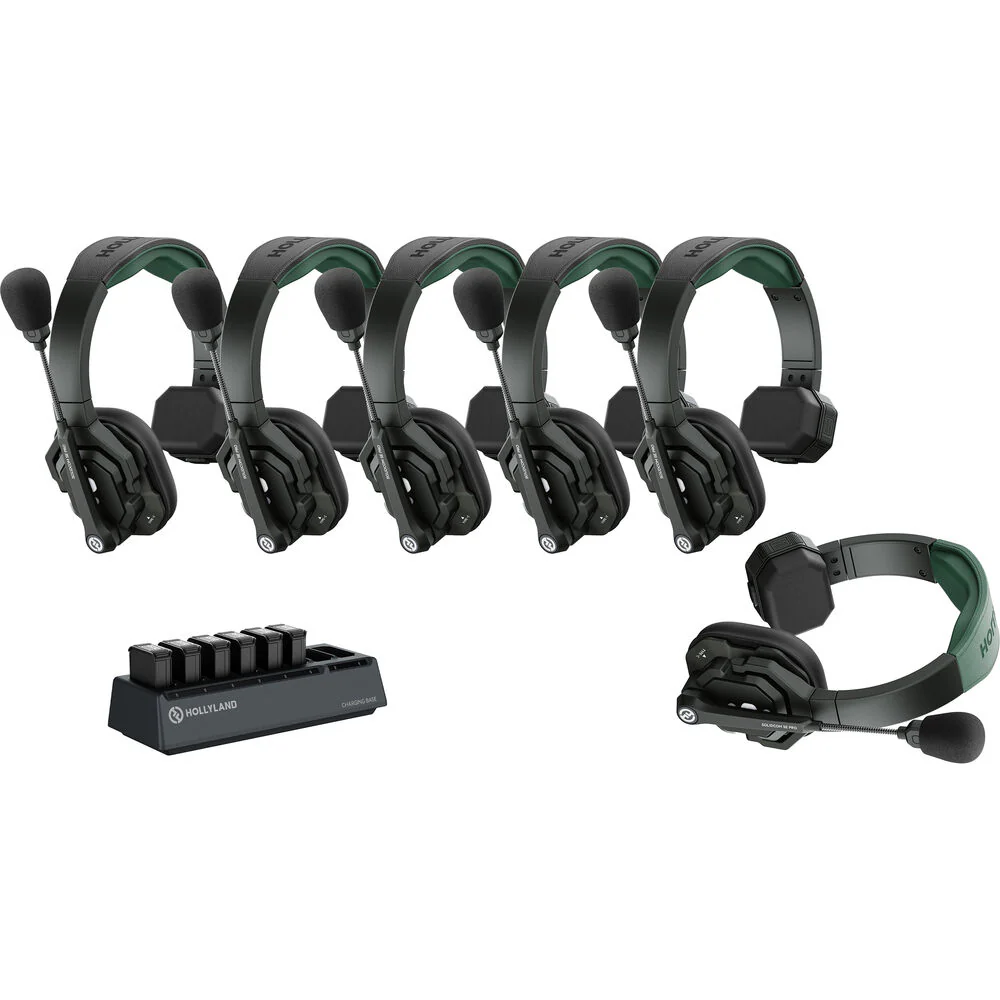 Hollyland Solidcom SE Pro 6S 6-Person Full-Duplex Single-Ear Headset Intercom System (1.9 GHz)