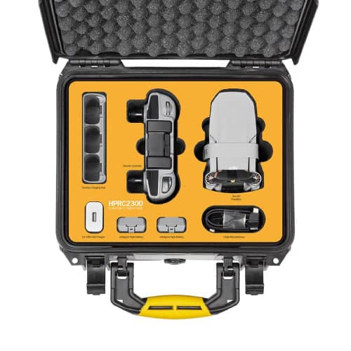 HPRC 2300 Hard Case For DJI Mini 2 Fly More Combo (Black) - Image 2
