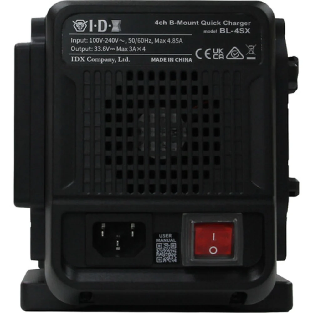 IDX System Technology BL-4SX 4-Bay Battery Simultaneous Quick Charger (B-Mount) - Image 5