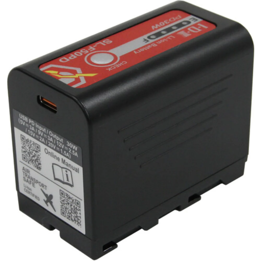 IDX System Technology Sony L-Series Battery with USB-C PD (7.2V, 6600mAh) - Image 2