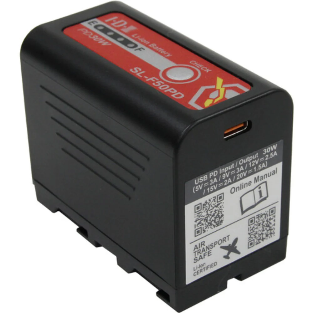 IDX System Technology Sony L-Series Battery with USB-C PD (7.2V, 6600mAh) - Image 4