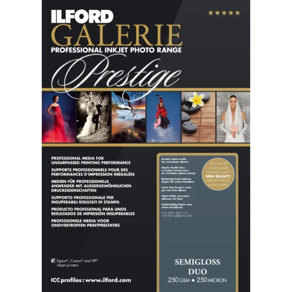 Ilford Galerie Semi-Gloss Duo 250gsm (A4, 100 Sheets)