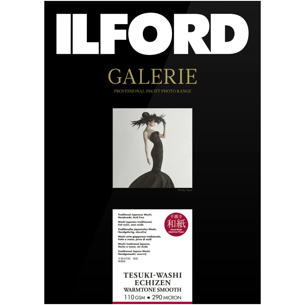 Ilford Galerie Tesuki-Washi Echizen Smooth Warmtone 110gsm (6x4", 50 Sheets)