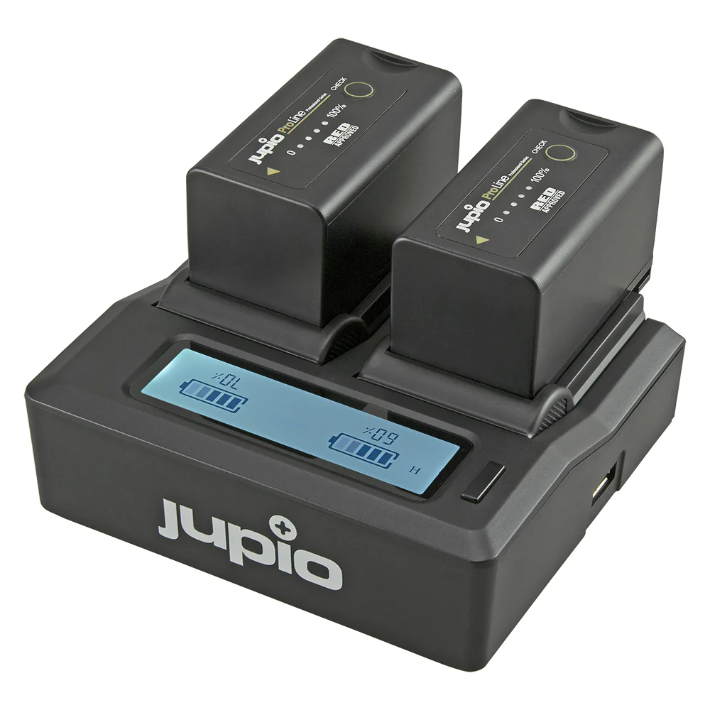 Jupio Dedicated Duo Charger with LCD for Canon BP-955/975 Batteries for Red Komodo - Image 4