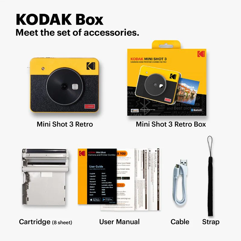 Kodak Instant Camera Mini Shot 3 Retro - White - Image 5