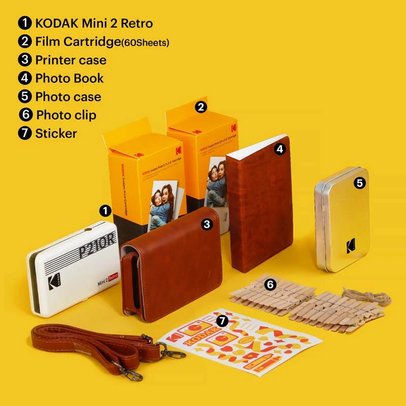 Kodak Instant Mini 2 Retro Cartridge + Accessories Bundle - Yellow - Image 6