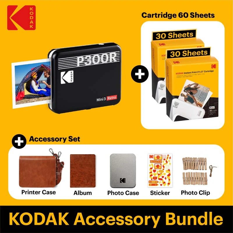 Kodak Instant Mini 3 Retro Cartridge + Accessories Bundle - Black - Image 6