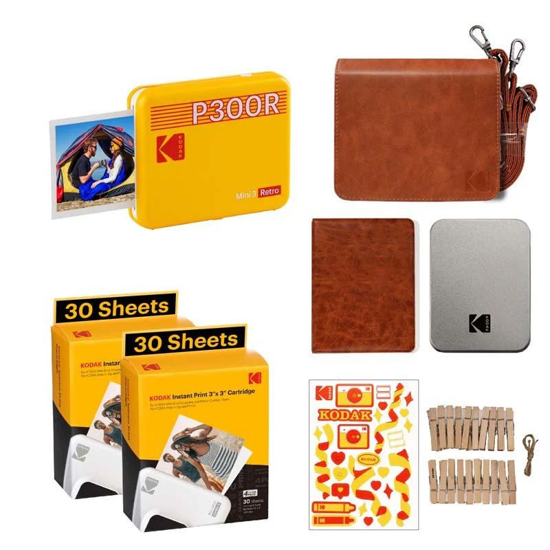 Kodak Instant Mini 3 Retro Cartridge + Accessories Bundle - Yellow - Image 9