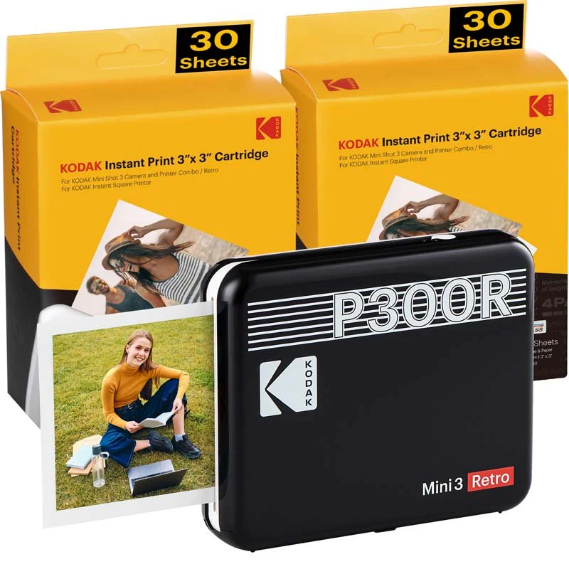 Kodak Instant Mini 3 Retro Cartridge Bundle -  Black - Image 2