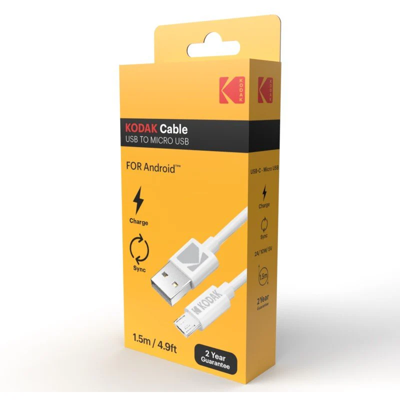 Kodak Micro-USB Cable White 1 Metre - Image 2