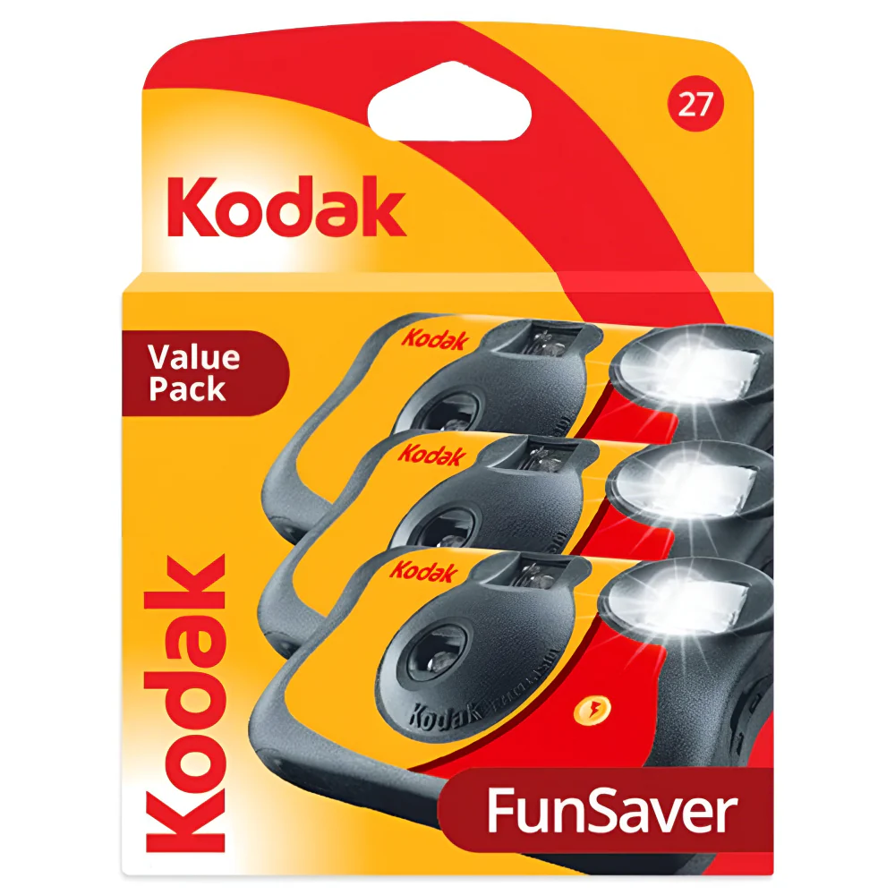 Kodak One Time Use Camera Funsaver 3 Pack Value Pack