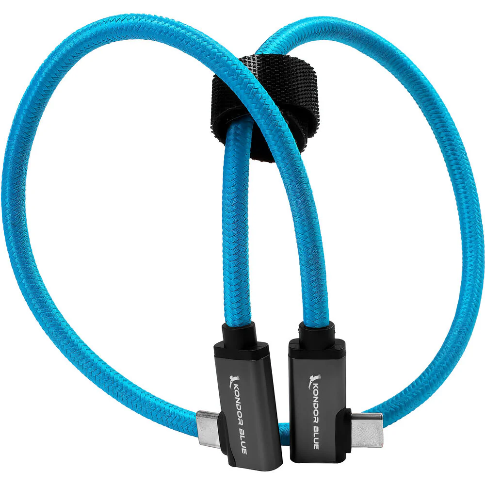 Kondor Blue 18" Dual Right-Angle USB-C Cable - Image 3