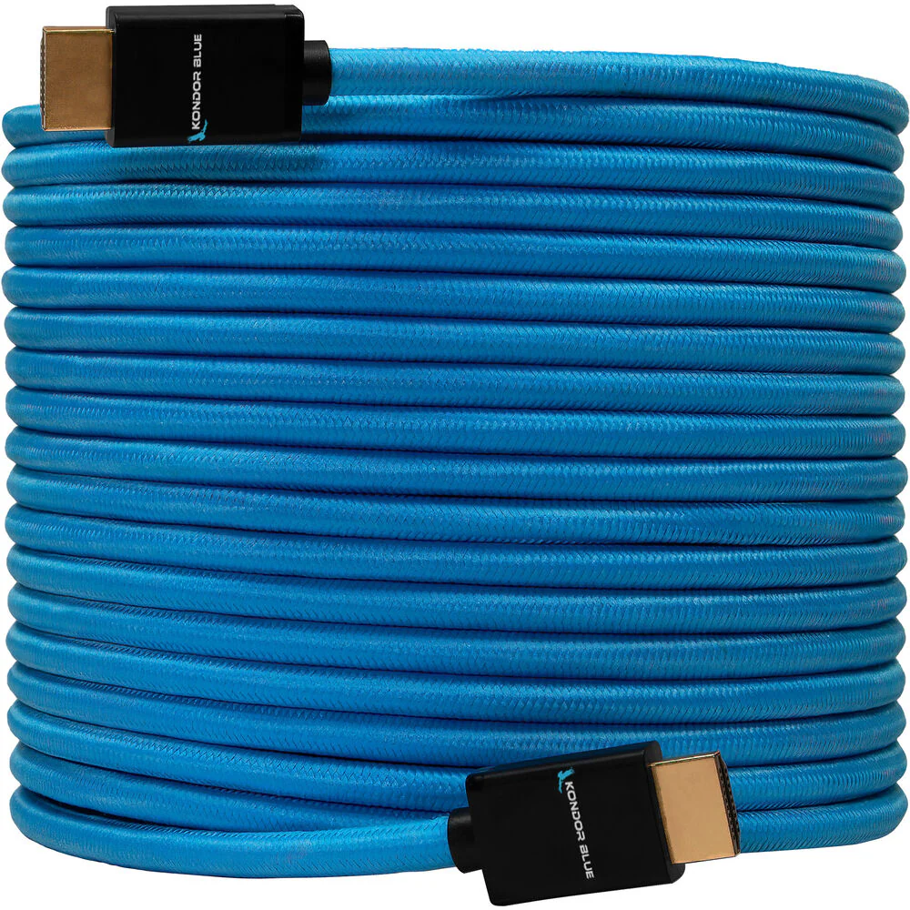 Kondor Blue Braided HDMI Cable (25', Blue) - Image 3