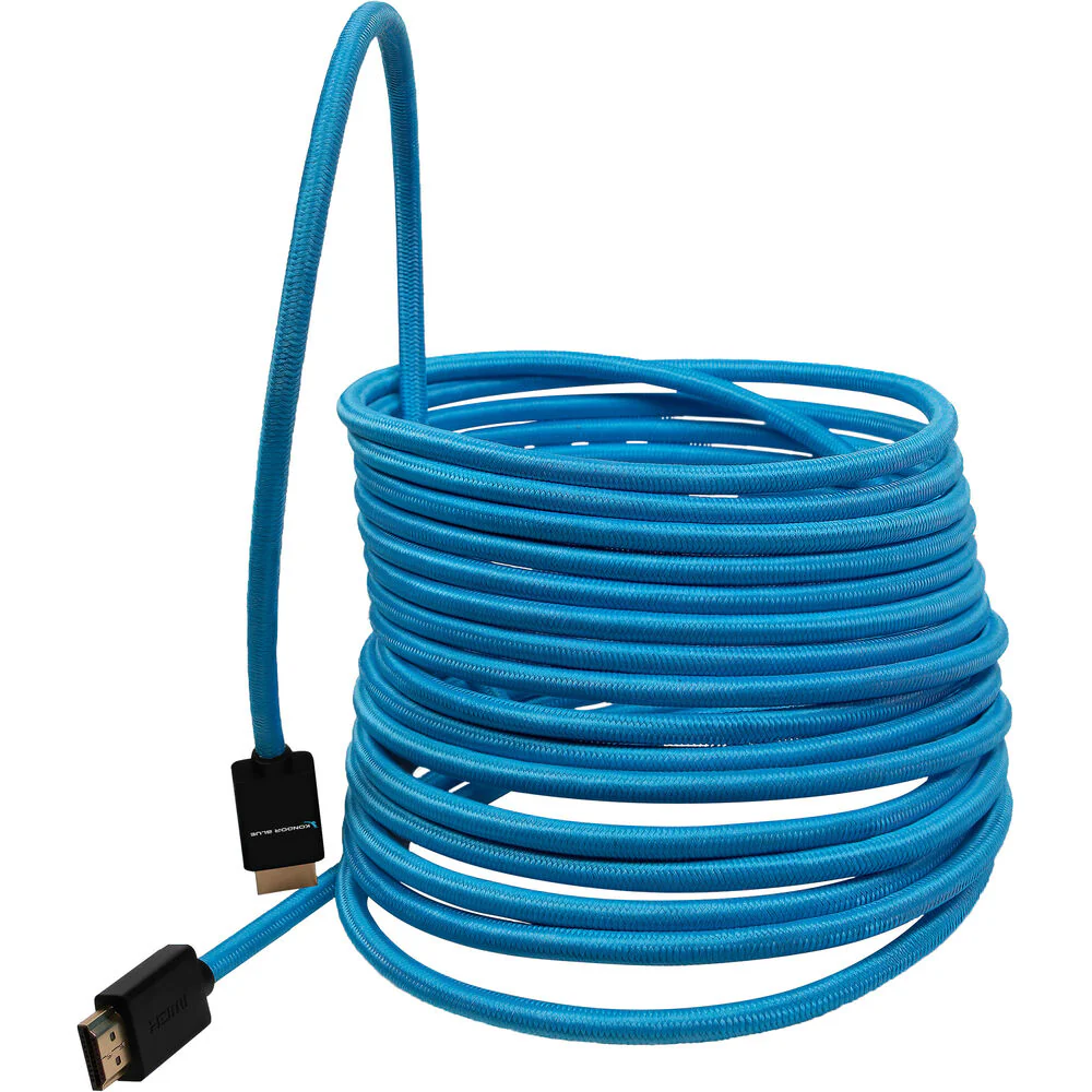 Kondor Blue Braided HDMI Cable (25', Blue) - Image 4