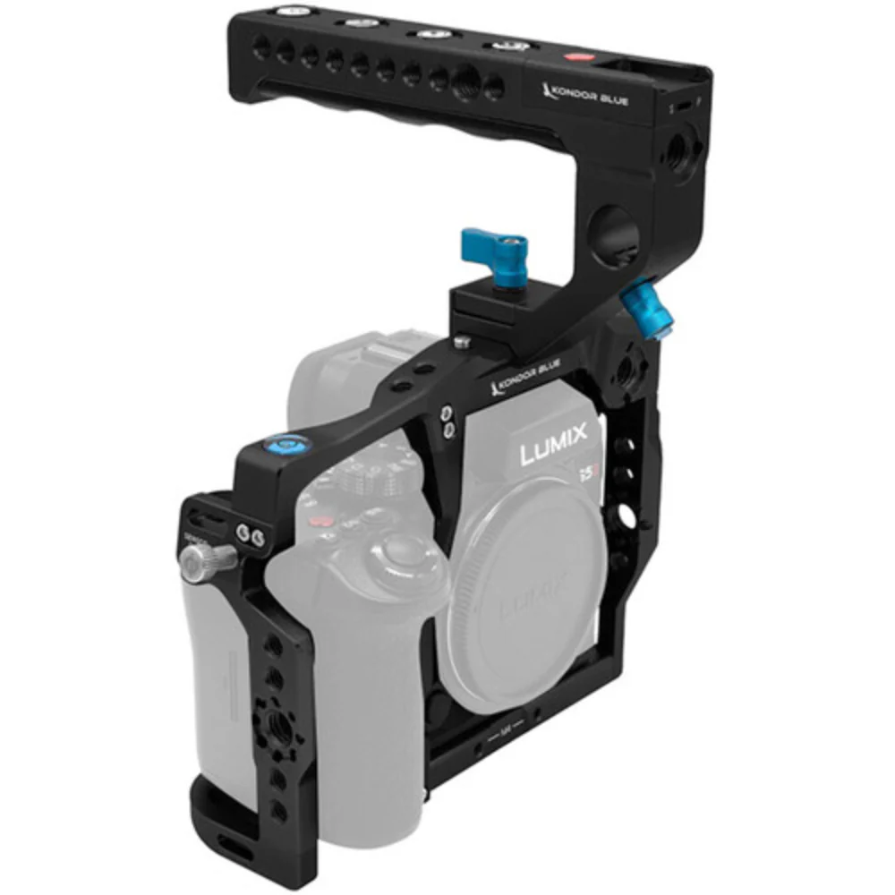 Kondor Blue Camera Cage with Top Handle for Panasonic Lumix S5II/X