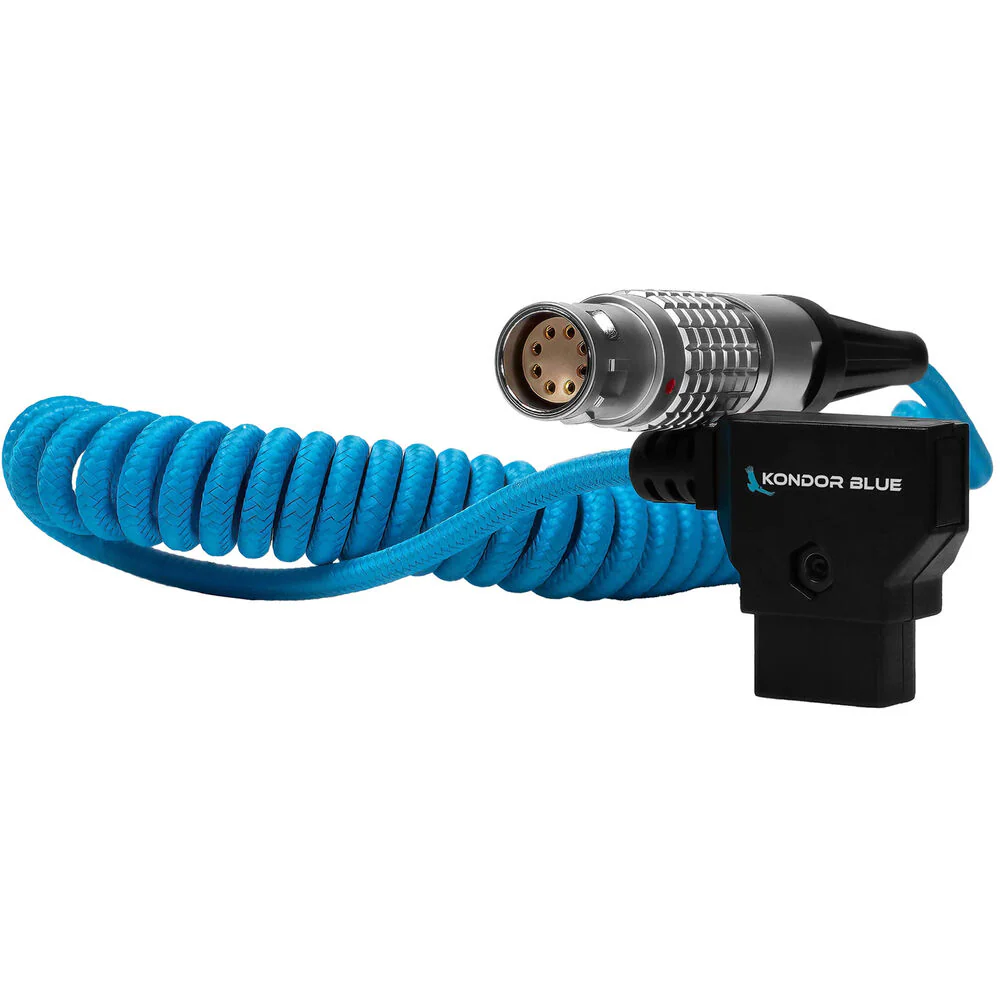 Kondor Blue Coiled D-Tap to ARRI ALEXA Mini Power Cable (16-32") - Image 2