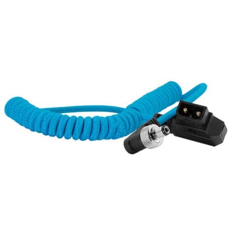 Kondor Blue Coiled D-Tap to Locking DC 2.1mm Right Angle Cable - Image 2