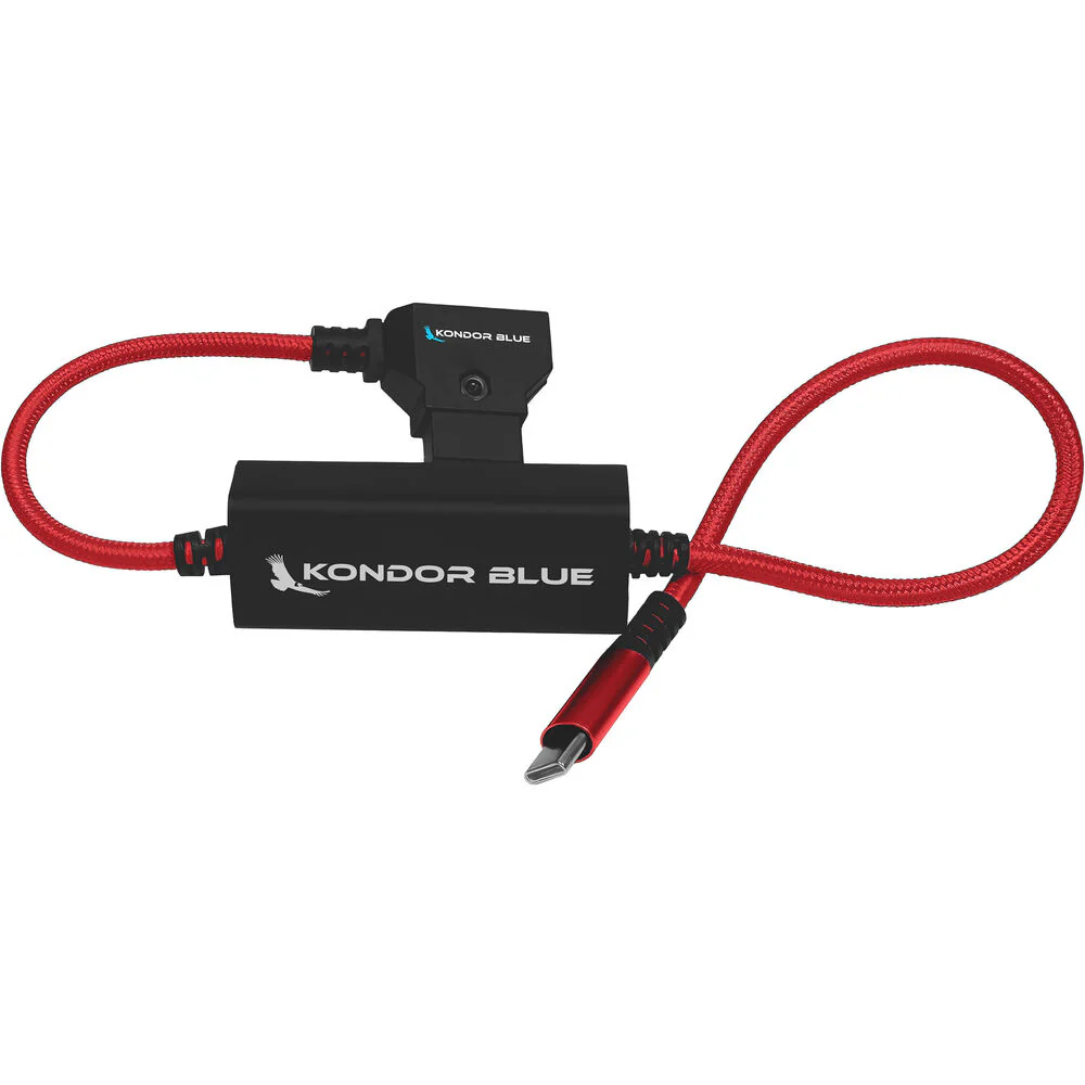 Kondor Blue D-Tap to USB-C Power Delivery Cable for Mirrorless Cameras (16") - Image 3