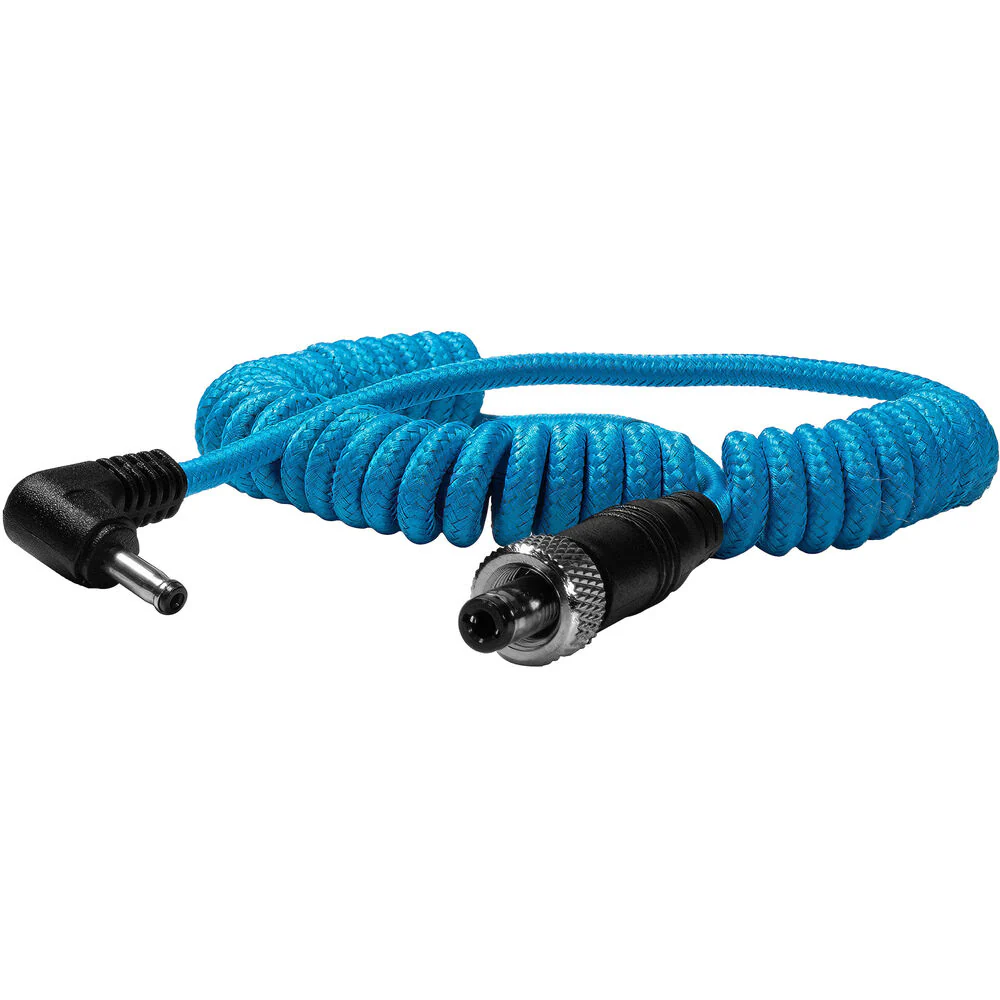 Kondor Blue Locking DC 2.1mm to Right-Angle DC 1.35mm Coiled Cable - Image 2