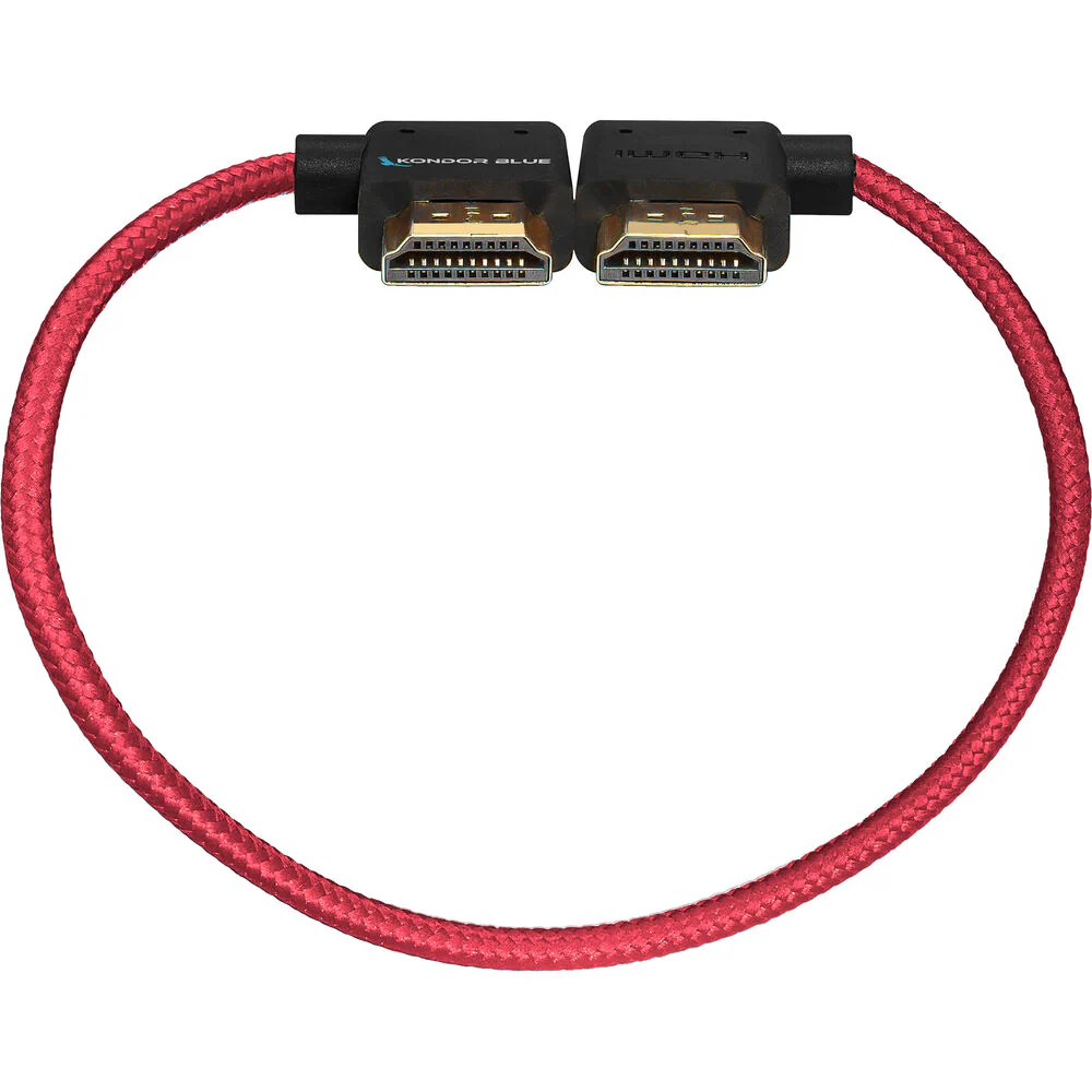 Kondor Blue Right-Angle to Left-Angle High-Speed HDMI Cable (12")